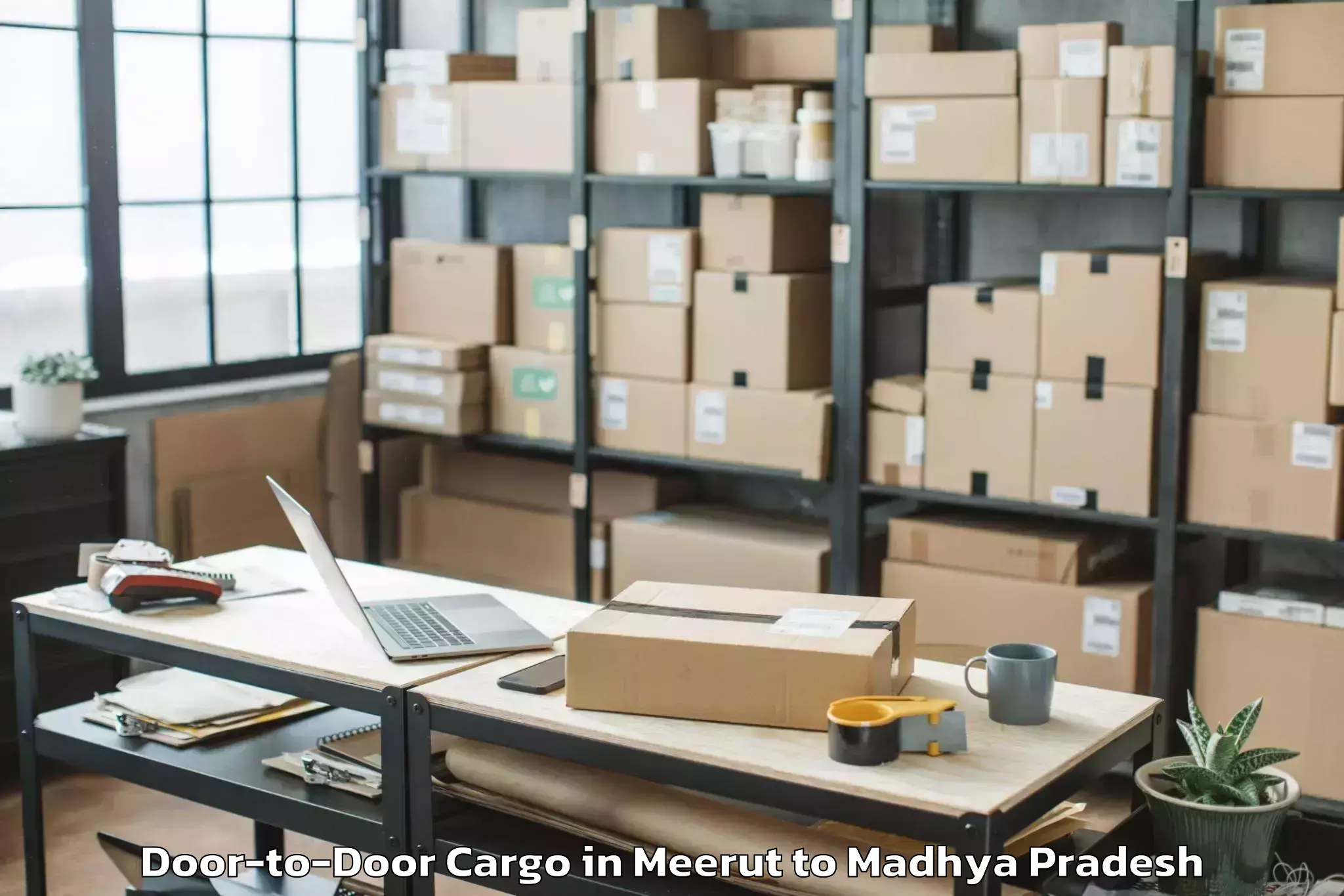 Meerut to Peoples University Bhopal Door To Door Cargo Booking